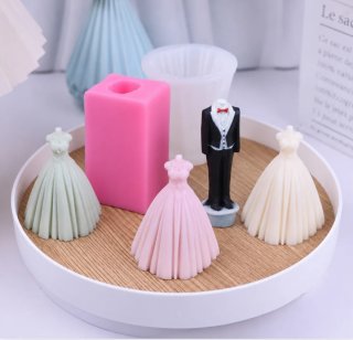 Molde Silicona Vestido Novia y novio