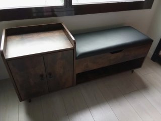 Mueble zapatero con banco