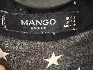 Blusa negra Mango estrellas