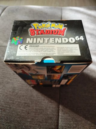 Caja y Transfer Pak Pokémon Stadium N64
