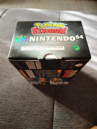 Caja y Transfer Pak Pokémon Stadium N64