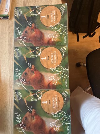 pack de tres libros biologia y geologia 1 eso