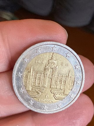 Moneta 2 Euro Commemorativa 2016 Sachsen