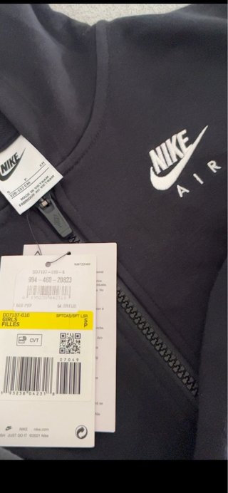 Sudadera Nike Air Niña Negra Talla S