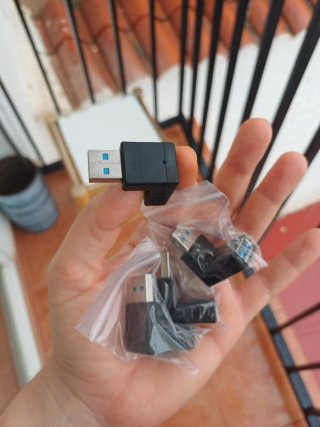 NUEVOS,4 ADAPTADORES 90 GRADOS MACHO A HEMBRA USB