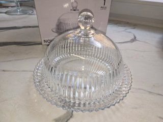 Quesera/Tartera Cristal NOVA con Plato