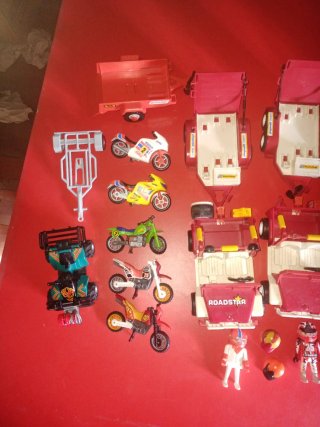 Lote di Jeep e Moto Vintage Playmobil