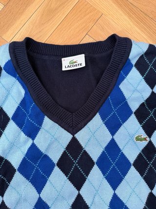 Jersey Lacoste Rombos Azul Talla L