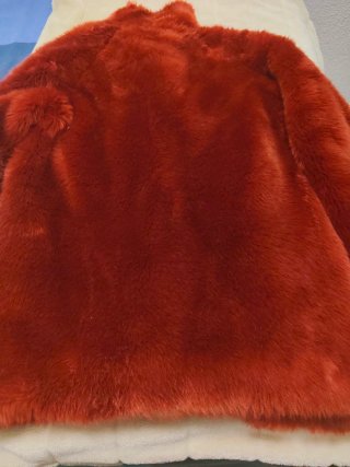 Abrigo pelo rojo H&M Talla S -M