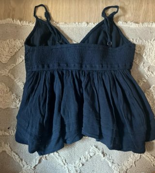 Top Hollister azul talla S