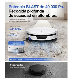 Robot Aspirador y Fregasuelos Ecovacs Deebot T90S
