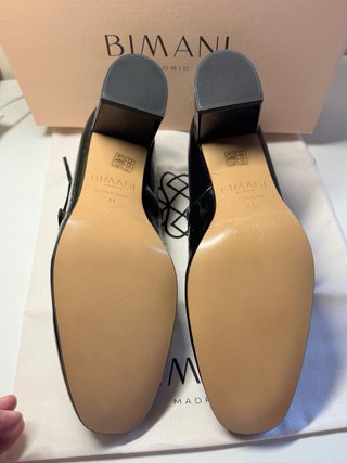 Zapatos Bimani charol negros mujer T41
