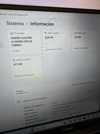 Huawei Matebook D15 FHD 512GB SSD 8GB RAM