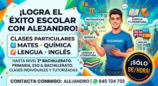 Apoyo escolar en Matemáticas, Química, Inglés