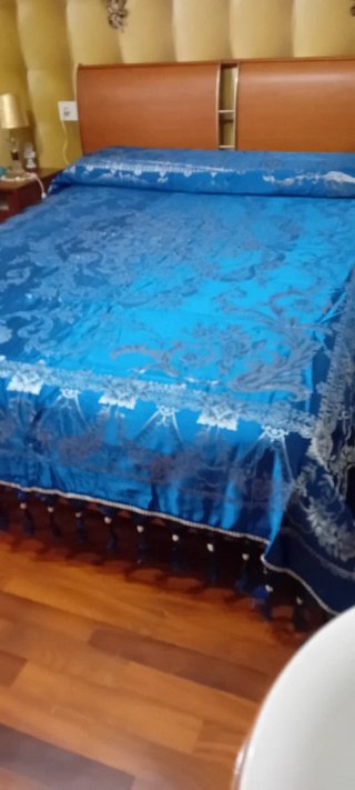 Colcha Raso 1.50 Azul Oscuro