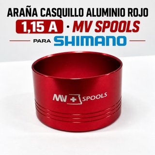 Araña Casquillo Aluminio Rojo MV Spools 1,15 A