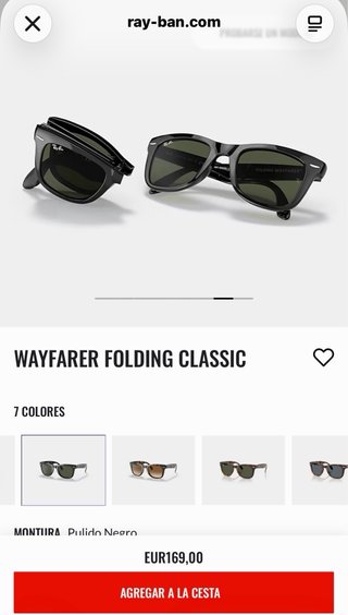 Gafas Ray-Ban Wayfarer Plegables RB4105