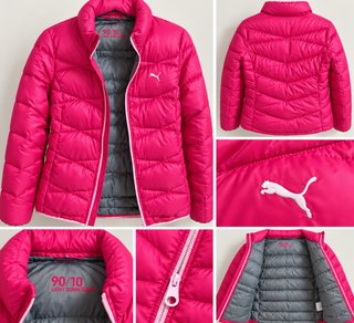 Chaqueta Puma Rosa Plumas Ligera