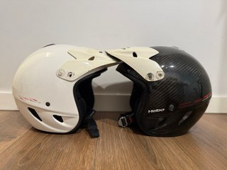 Casco Hebo Zone Trial Blanco y Carbono