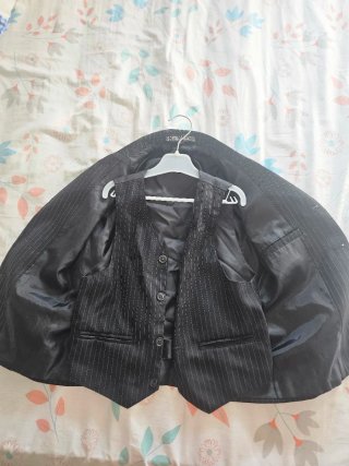 Traje de niño Negro y Gris