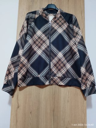 Chaqueta Bomber Cuadros Mujer elegante p