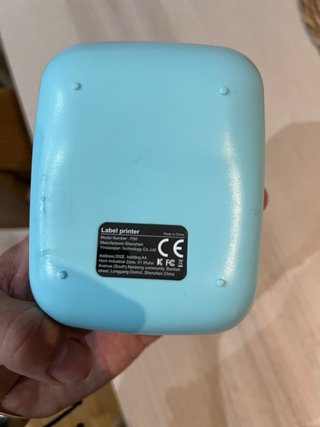 Mini impresora de etiquetas azul