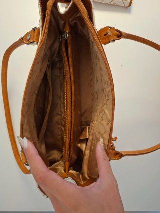 Bolso y cartera Petusco blanco de cuero