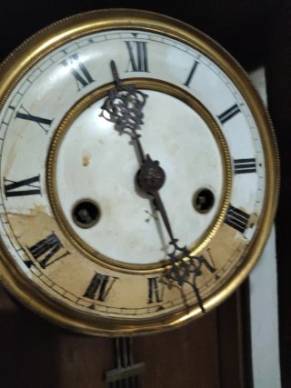 Reloj Pared Antiguo Vintage alemán S.XIX Junghans