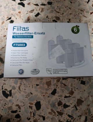 6 Filtros de Agua Fiitas para Siemens EQ