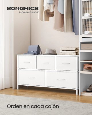 Cómoda Cajonera de Tela SONGMICS LGS322WH01
