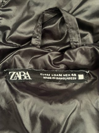 Chaqueta plumífero negra hombre