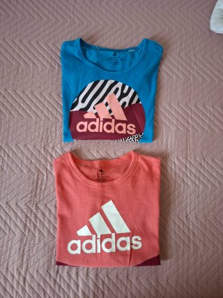 Pack 2 Camisetas Adidas Talla 14-15 y 11-12 años