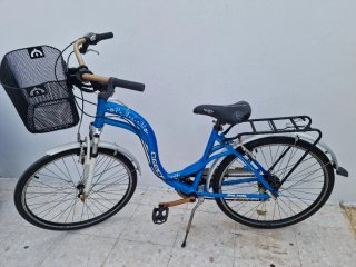 Bicicleta Paseo Mujer Azul con Cesta
