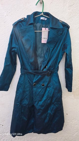 Gabardina Azul Turquesa Talla S