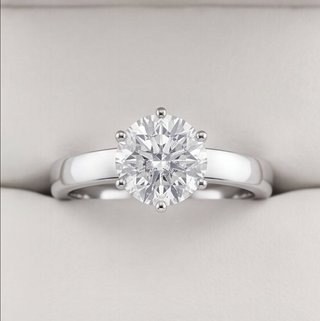 Anillo Diamante Natural 0,71 Ct I VS1 – Oro Blanco