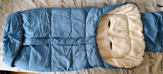 Saco para carrito de bebé azul con estrellas