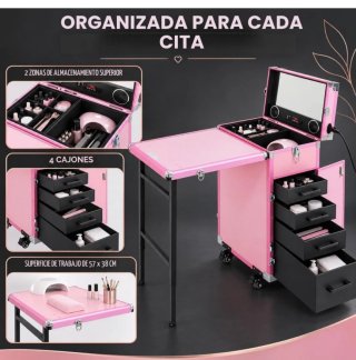Maletín Profesional de Belleza con Mesa