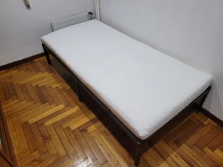 Cama individual metal 90x190 + colchón
