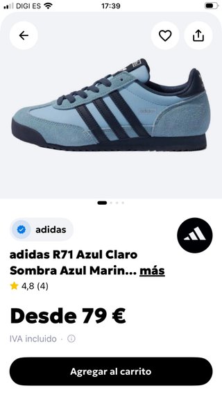 Zapatillas adidas R71 Azul