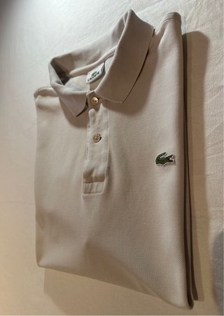 Polo Lacoste Blanco Talla L