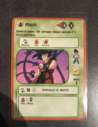 Dragon Ball Carta Alchemia Goku Attacco