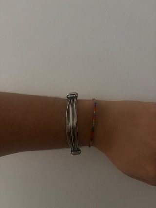 Pulsera plata unisex 9 hilos elefante