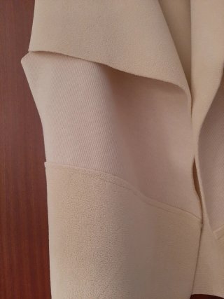 Blazer punto sin mangas beige