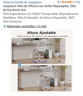 Silla Ergonómica de Oficina naspaluro