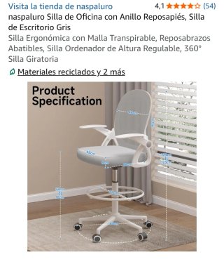 Silla Ergonómica de Oficina naspaluro