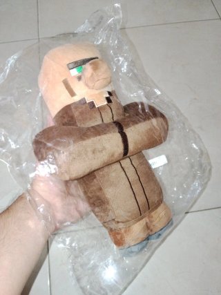 Pack Peluche Aldeano y Bloque Minecraft