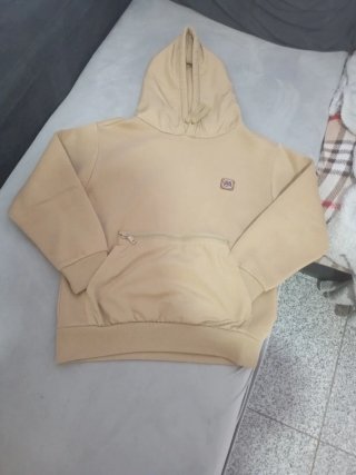 Sweater com capuz rapaz bege