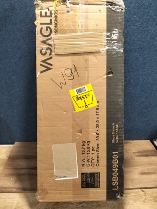 VASAGLE Banco Zapatero Tapizado,con Cajón