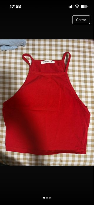 Top rojo talla S