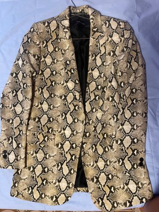 Americana Zara Basic Estampado Serpiente